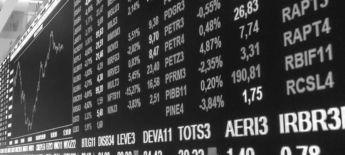 stock market index board